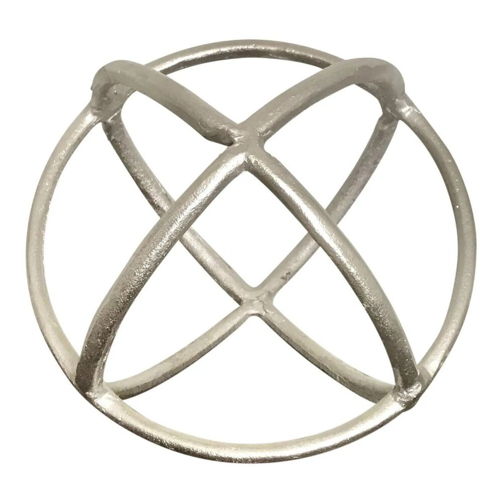 Silver Round Decorative Object / Paperweight